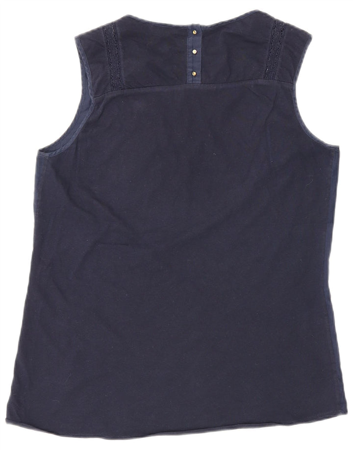 Colete feminino Massimo Dutti UK 12 médio azul marinho