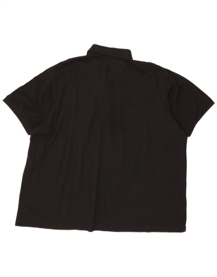 Camisa polo masculina LACOSTE Classic Fit tamanho 10 5XL algodão preto