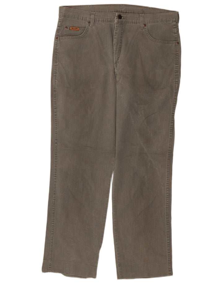 Calça casual masculina WRANGLER Texas Stretch reta W38 L30 algodão cinza
