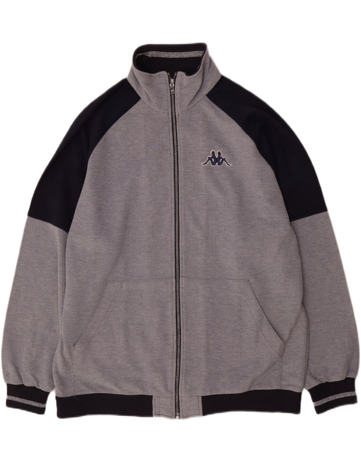 Jaqueta Kappa Mens Graphic Tracksuit XL Cinza Poliéster