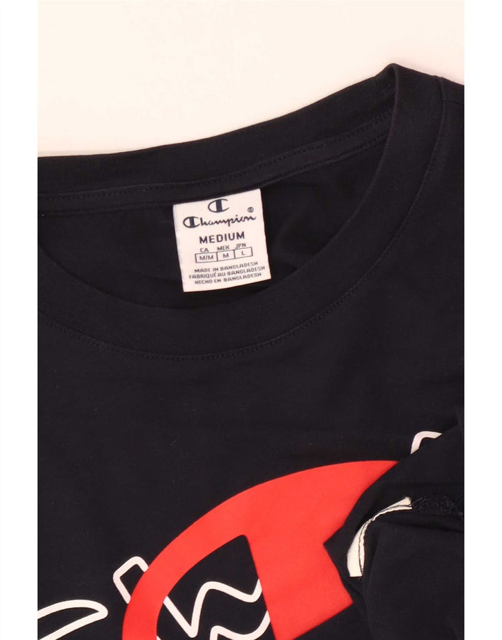 Camiseta feminina estampada Champion UK 12 médio azul marinho
