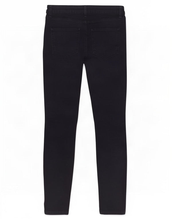 Calça feminina casual skinny Fat Face UK 8 pequena W26 L28 algodão azul marinho