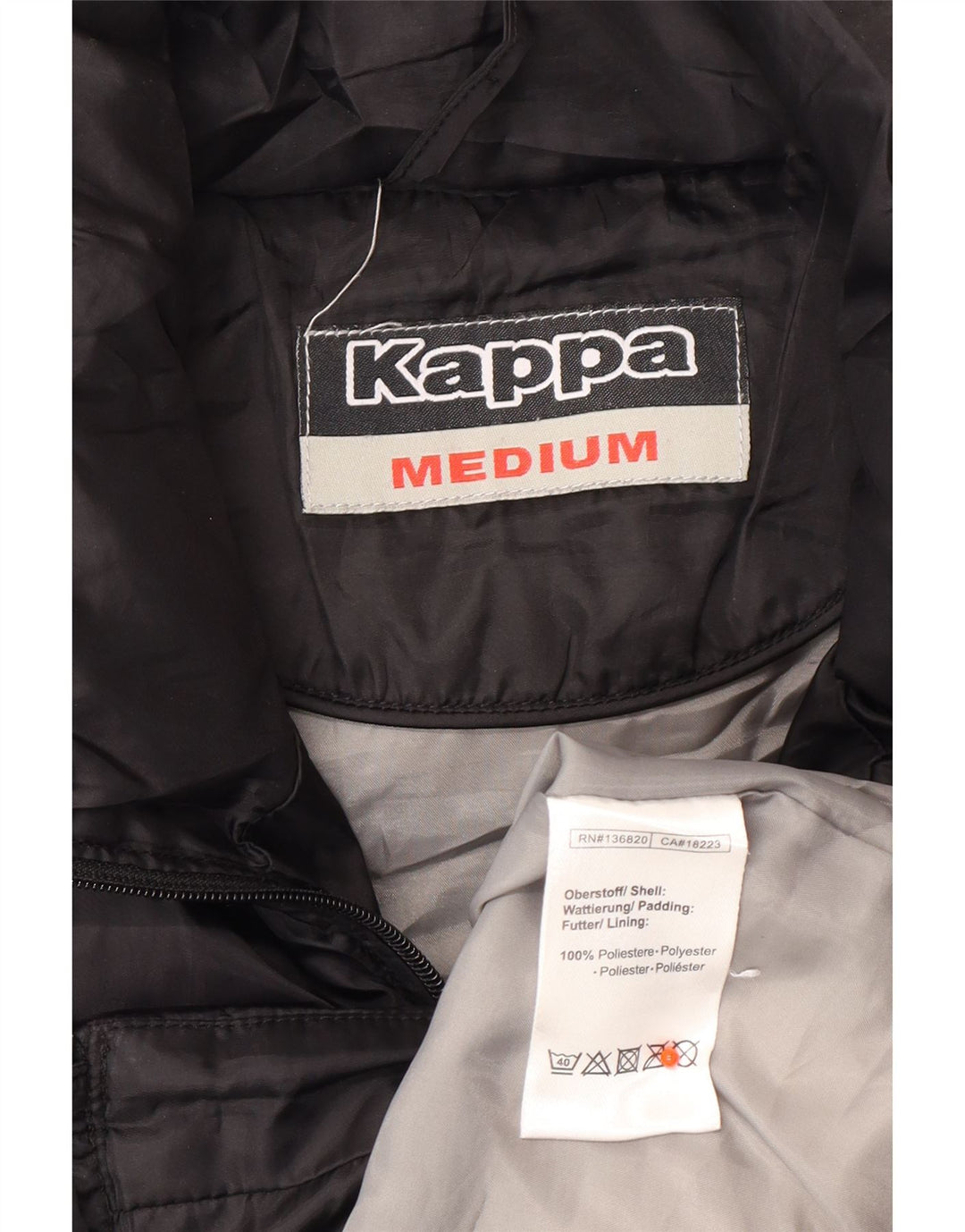 Colete acolchoado masculino KAPPA UK 38 poliéster preto médio