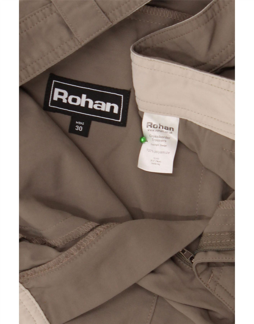 Calça chino reta masculina ROHAN W30 L28 cinza poliamida