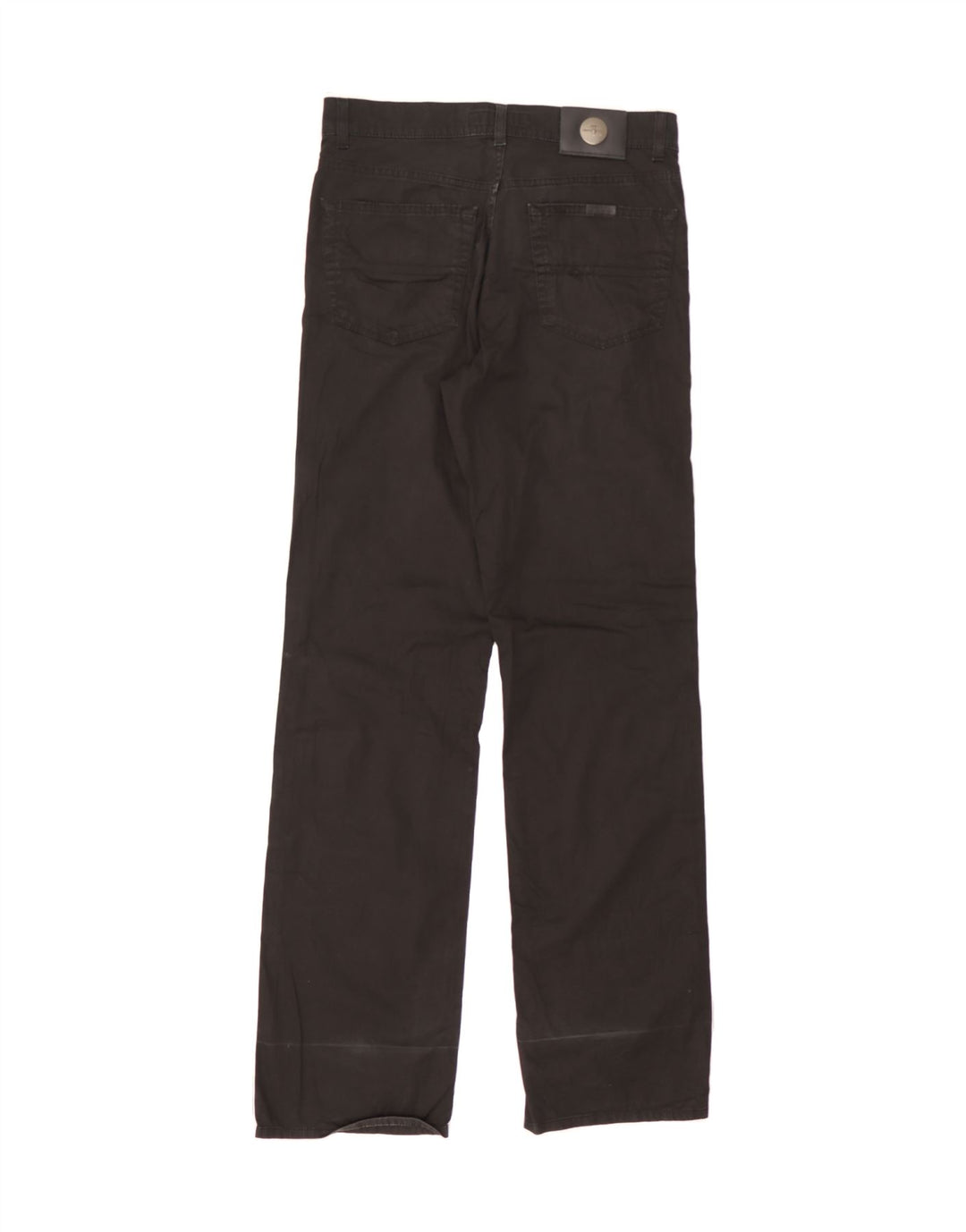 TRUSSARDI Womens Straight Casual Trousers W30 L34 Black Cotton Vintage Trussardi and Second-Hand Trussardi from Messina Hembry 