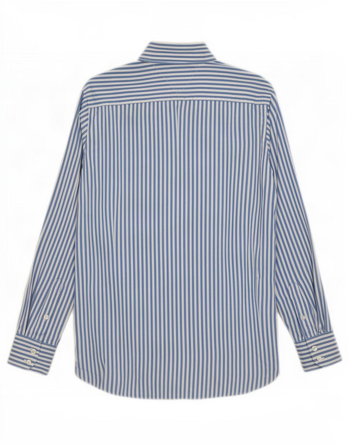 Camisa masculina Tommy Hilfiger de algodão listrado azul médio