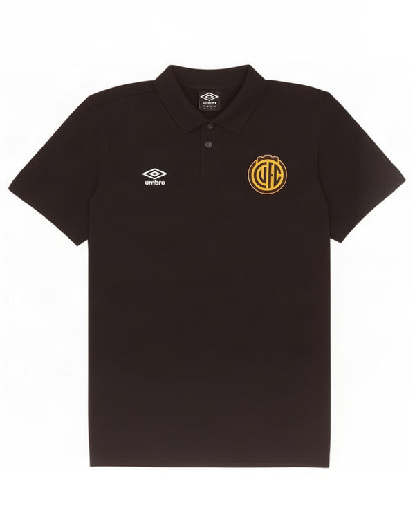 Camisa polo masculina Umbro gráfica grande algodão preto