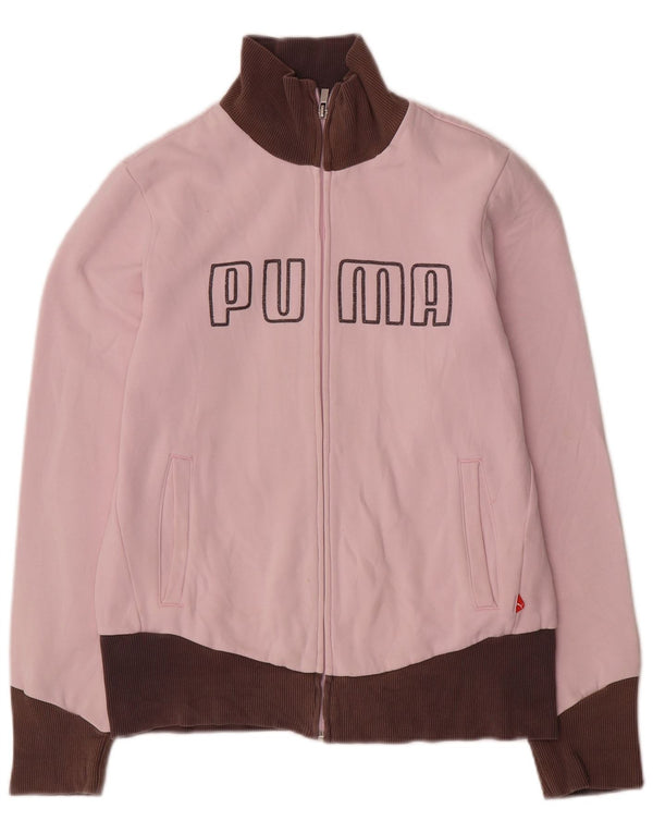 Jaqueta feminina Puma Graphic Tracksuit UK 14 grande bloco colorido rosa