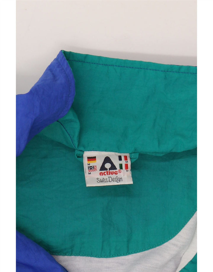 Jaqueta superior de agasalho masculino ACTIVE poliéster azul médio Colourblock