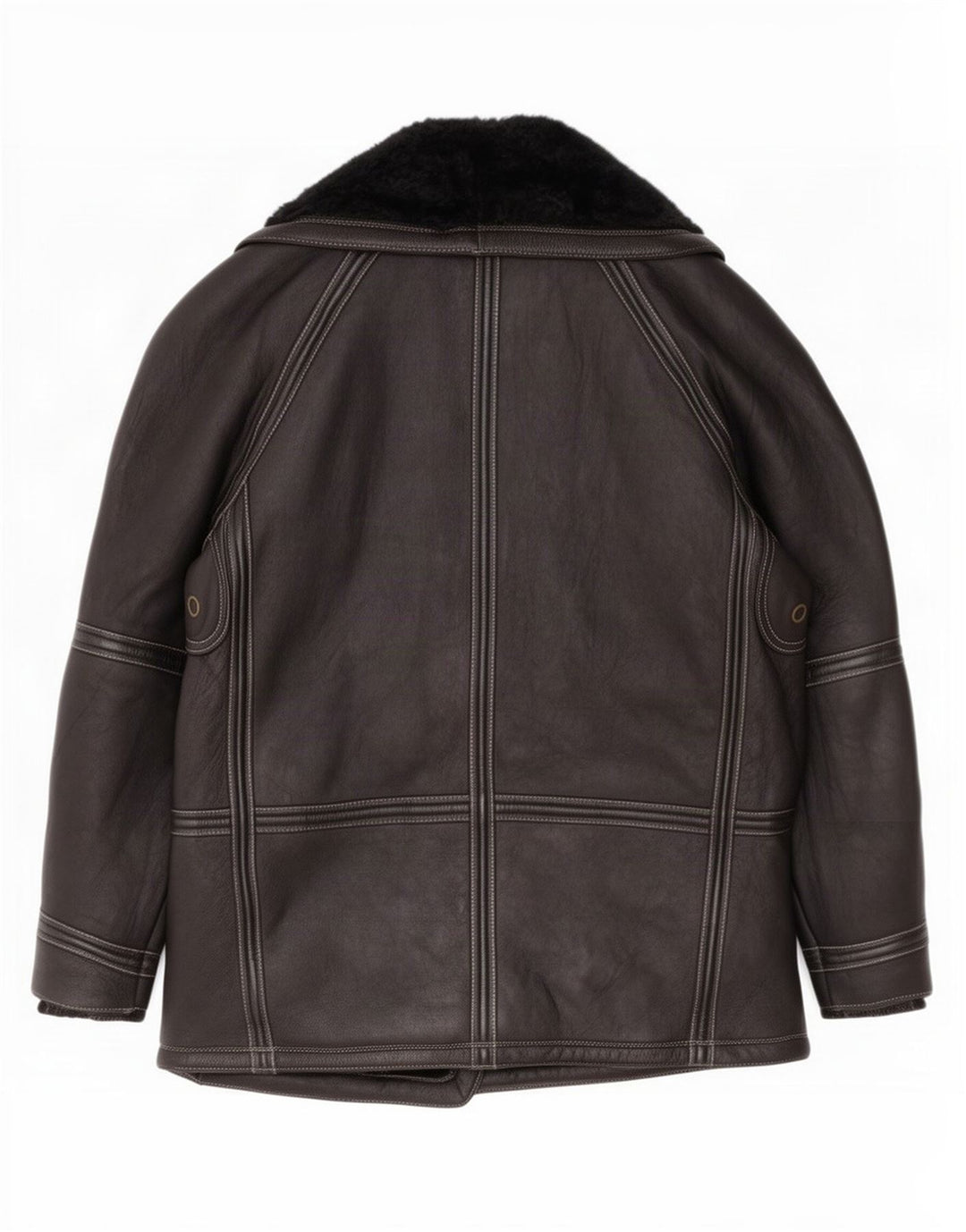Jaqueta masculina vintage Shearling UK 42 XL preta