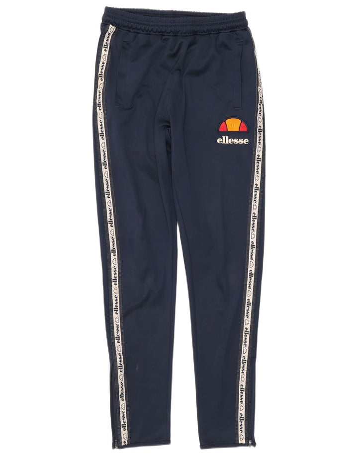 Calça de treino Ellesse masculina gráfica pequena azul marinho poliéster