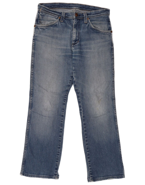 Wrangler Masculino Alaska Straight Jeans W32 L28 Azul Algodão