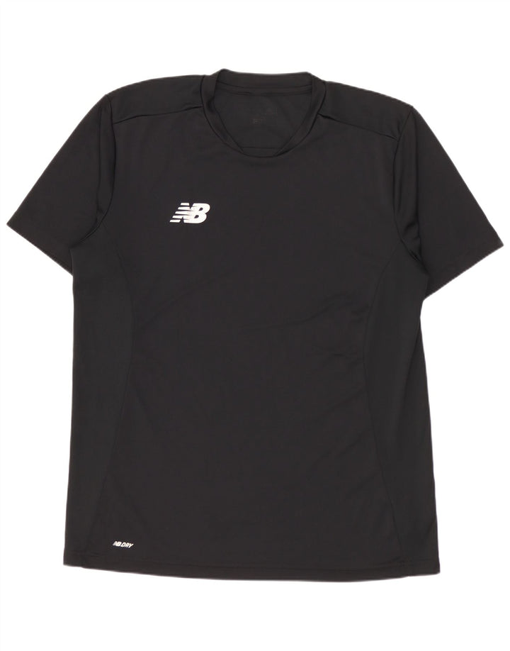 Camiseta gráfica masculina NEW BALANCE poliéster preto médio