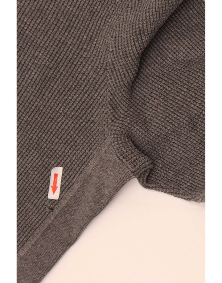 Suéter masculino Gap com gola redonda e algodão cinza grande