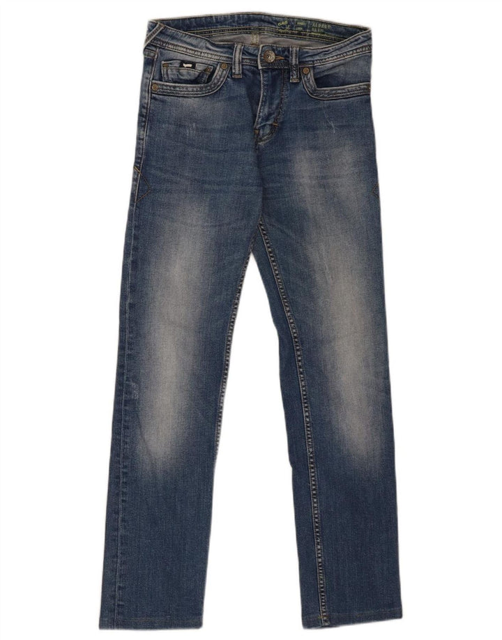 GAS Womens Albert Slim Jeans W28 L28 Azul Algodão
