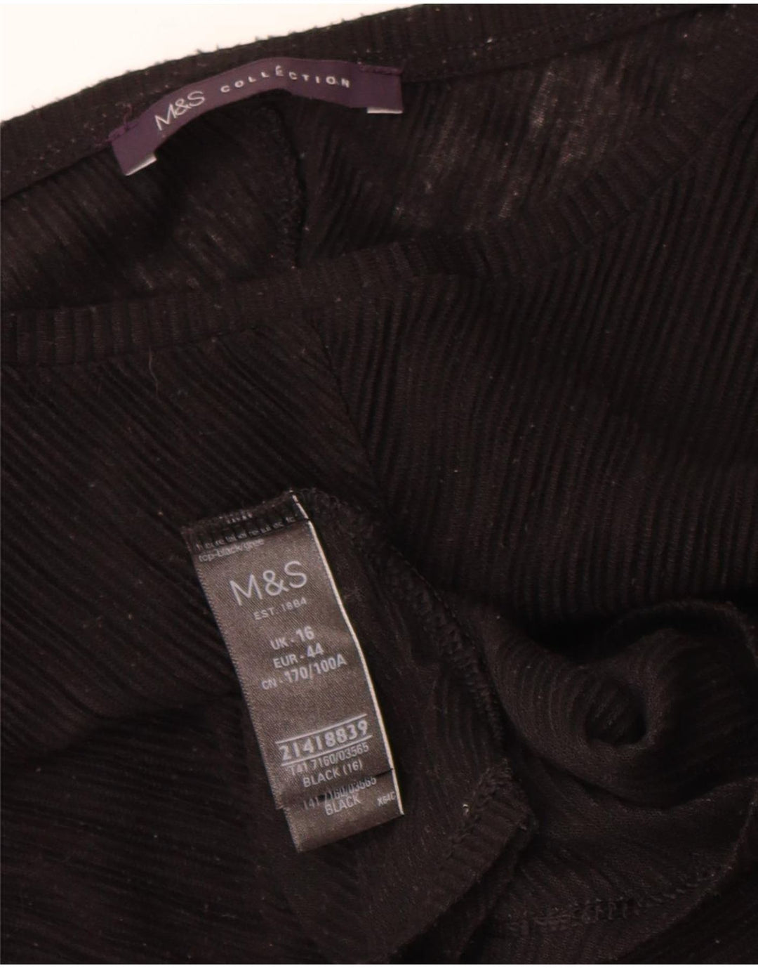 Blusa feminina Marks & Spencer UK 16 grande poliéster preto