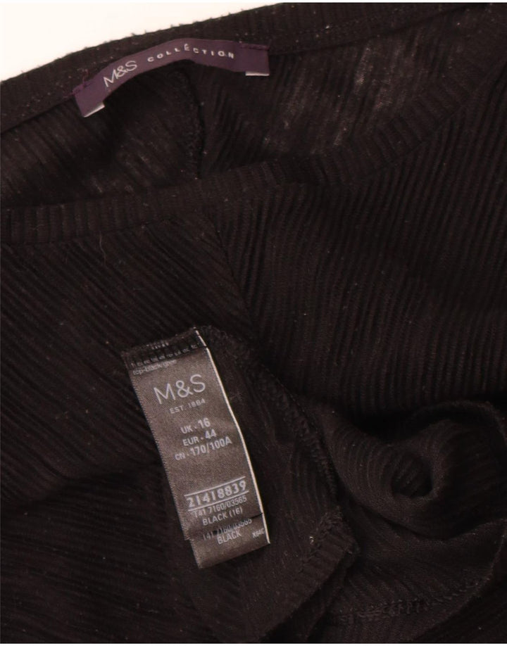 Blusa feminina Marks & Spencer UK 16 grande poliéster preto