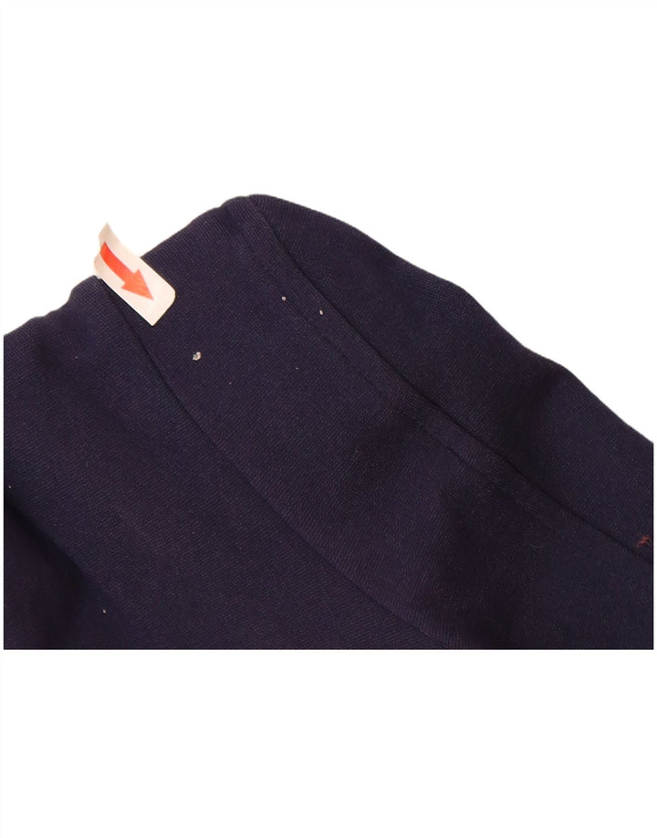 Vestido feminino com bainha de manga 3/4 da French Connection Reino Unido 12 médio azul marinho