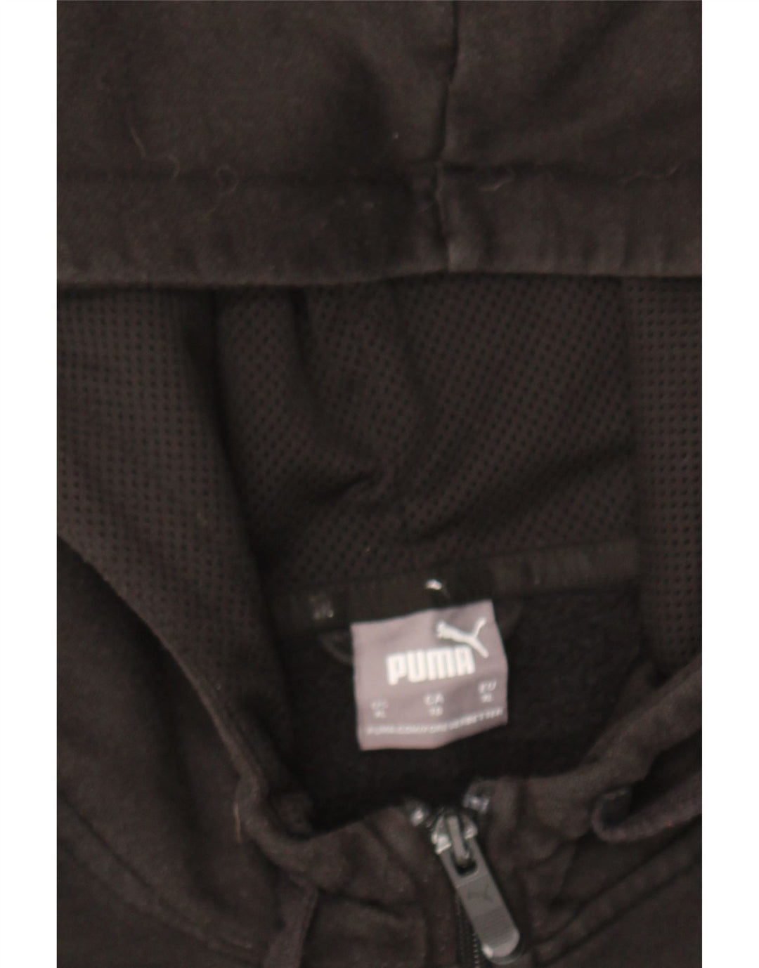 PUMA Mens Zip Hoodie Sweater XL Black Cotton Vintage Puma and Second-Hand Puma from Messina Hembry 