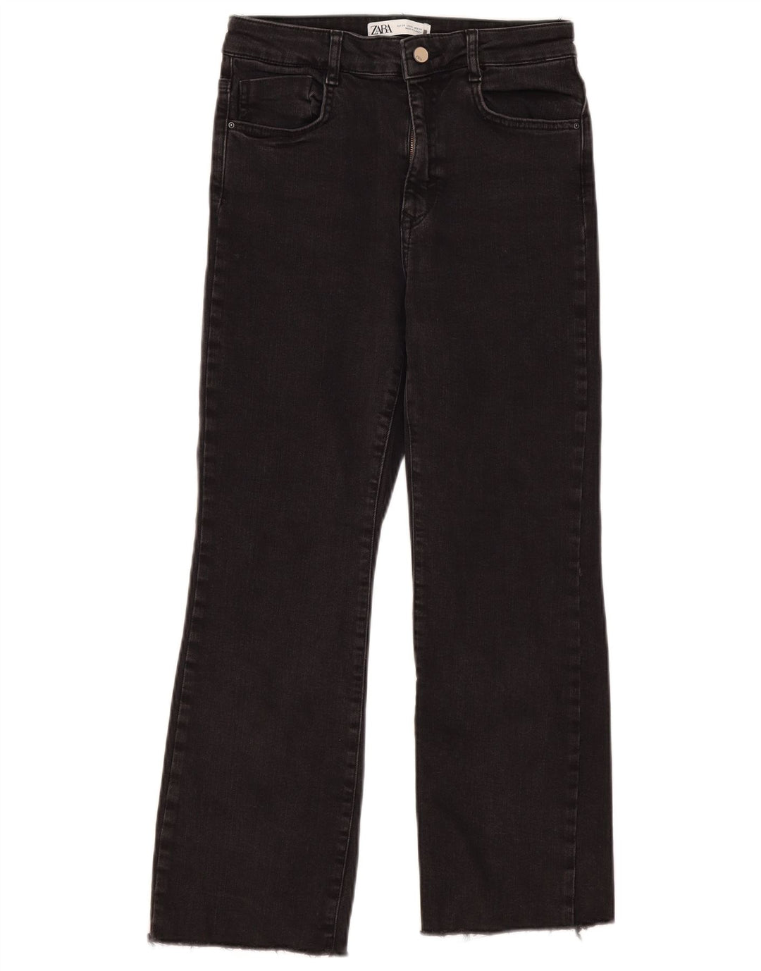 Calça jeans reta feminina Zara EU 38 pequena W28 L26 preta