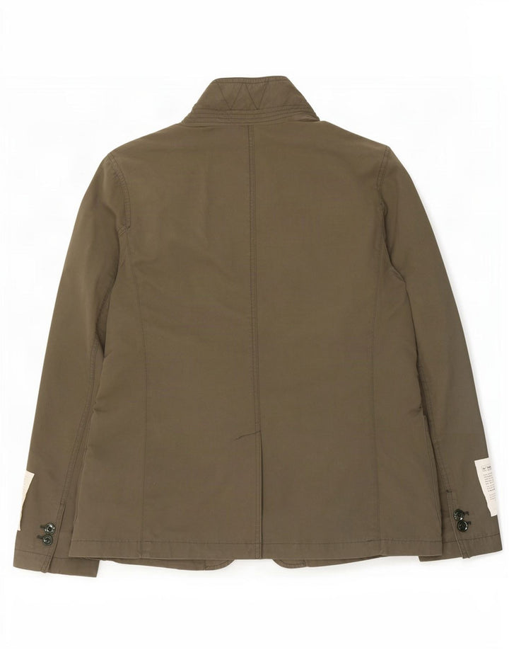 Jaqueta utilitária masculina Woolrich UK 40 grande algodão verde