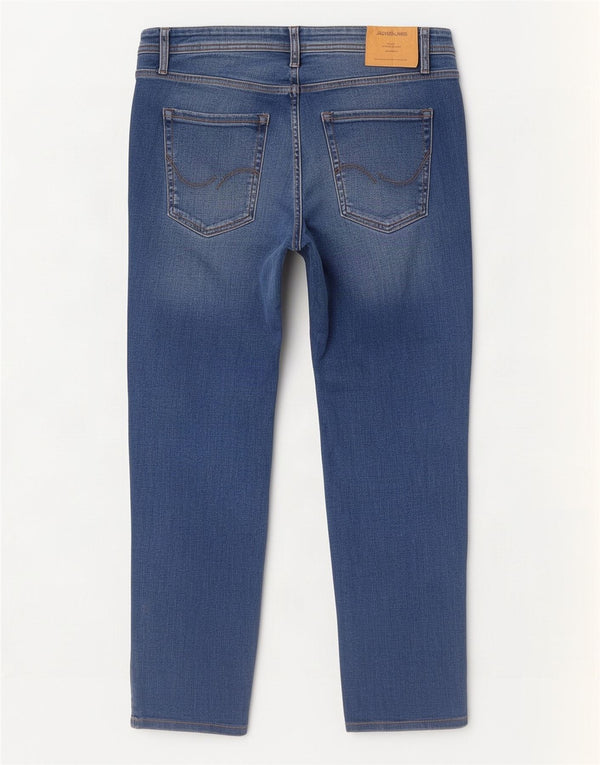 Jack & Jones Masculino Tim Straight Jeans W33 L27 Azul Algodão