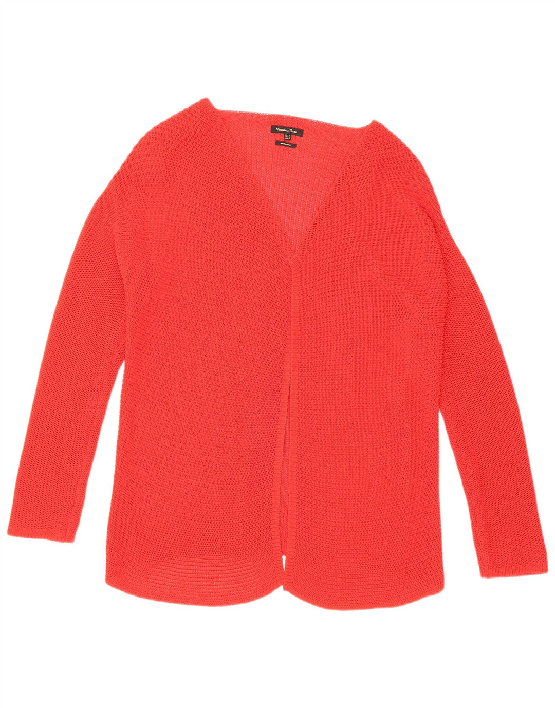 Suéter cardigan aberto feminino Massimo Dutti Reino Unido 14 grande vermelho