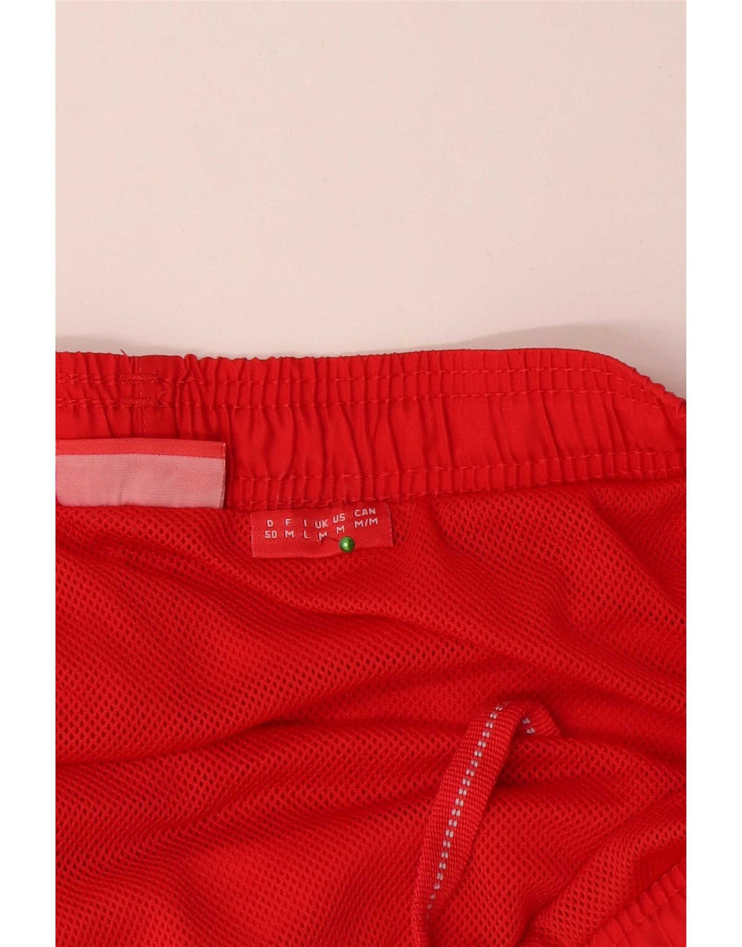 Fila Mens Natação Shorts Médio Poliéster Vermelho