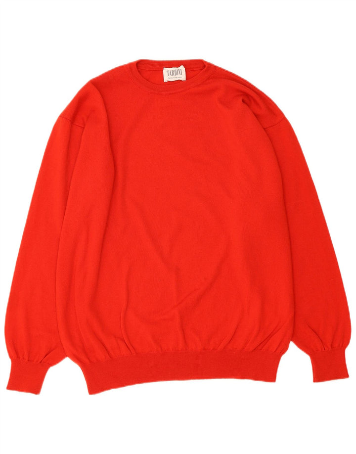 Suéter masculino TARDINI com gola redonda XL de lã vermelha