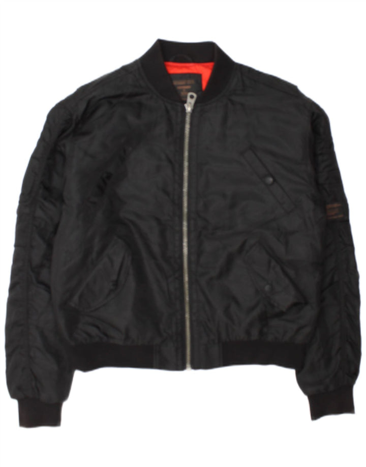 Jaqueta bomber feminina Superdry UK 12 poliéster preto médio