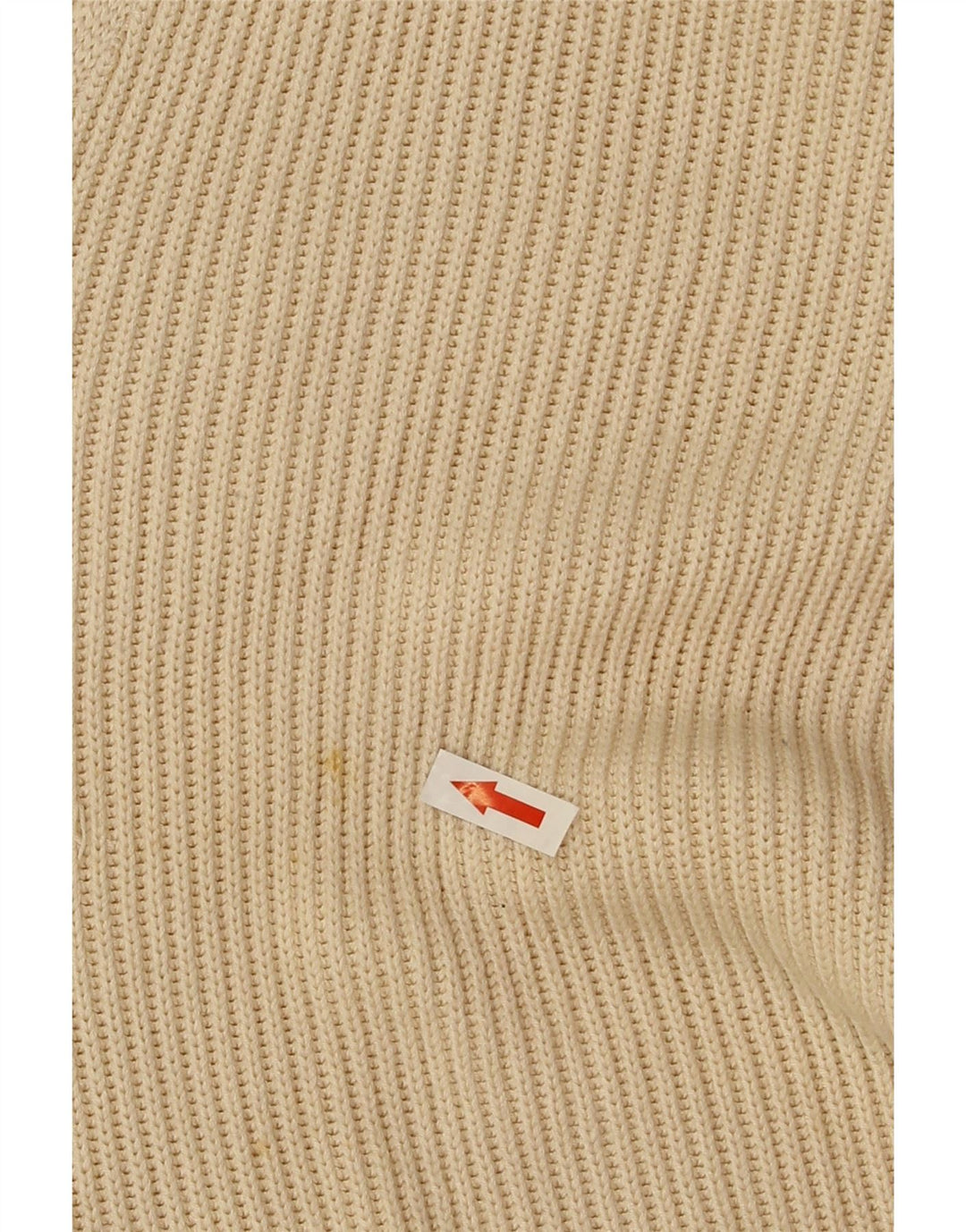 Suéter cardigã feminino grande Stefanel Reino Unido 14 viscose bege médio
