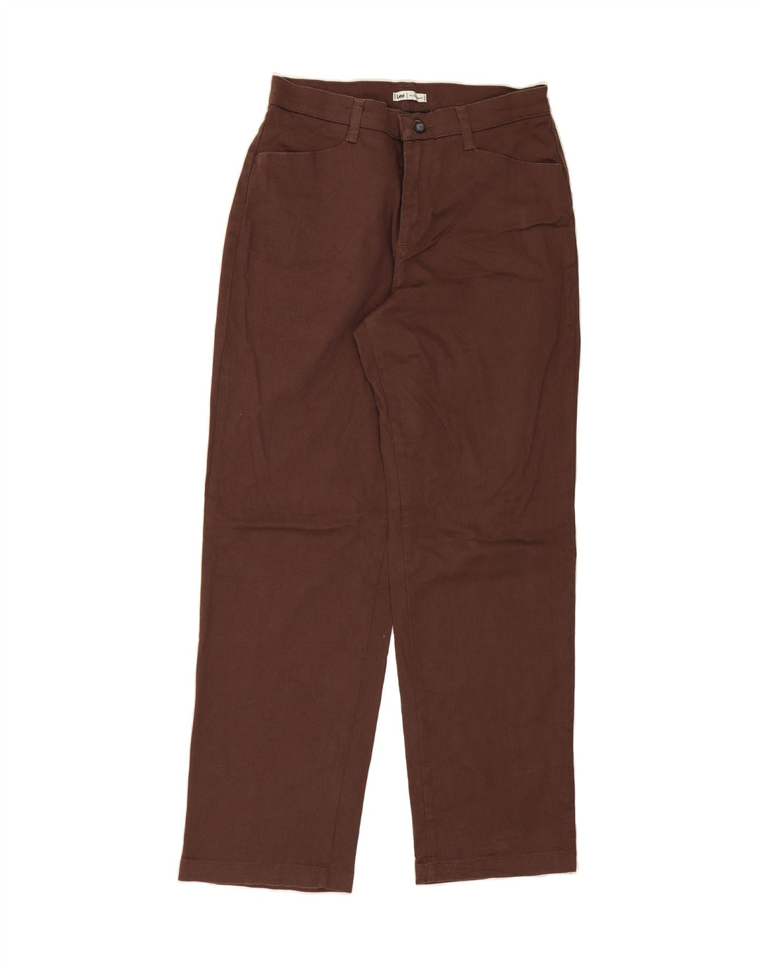 LEE Womens Straight Casual Trousers US 8 Medium W30 L29 Brown Cotton Vintage Lee and Second-Hand Lee from Messina Hembry 