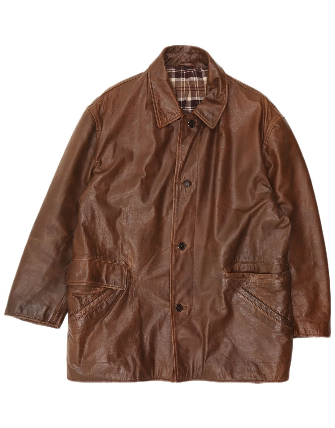 Jaqueta masculina de couro Conbipel Natural Wear IT 52 XL marrom