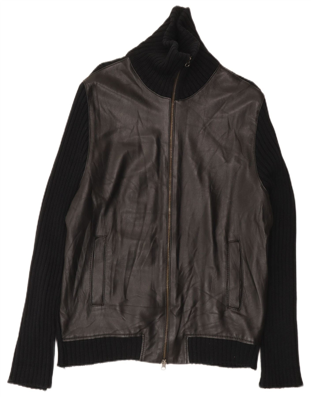 Suéter cardigã masculino Zara grande algodão preto