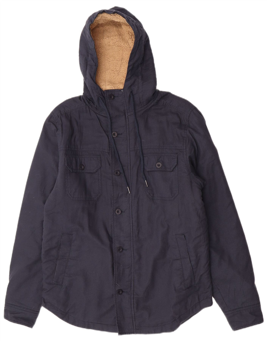 Jaqueta utilitária masculina Rip Curl com capuz Reino Unido 38 algodão azul marinho médio