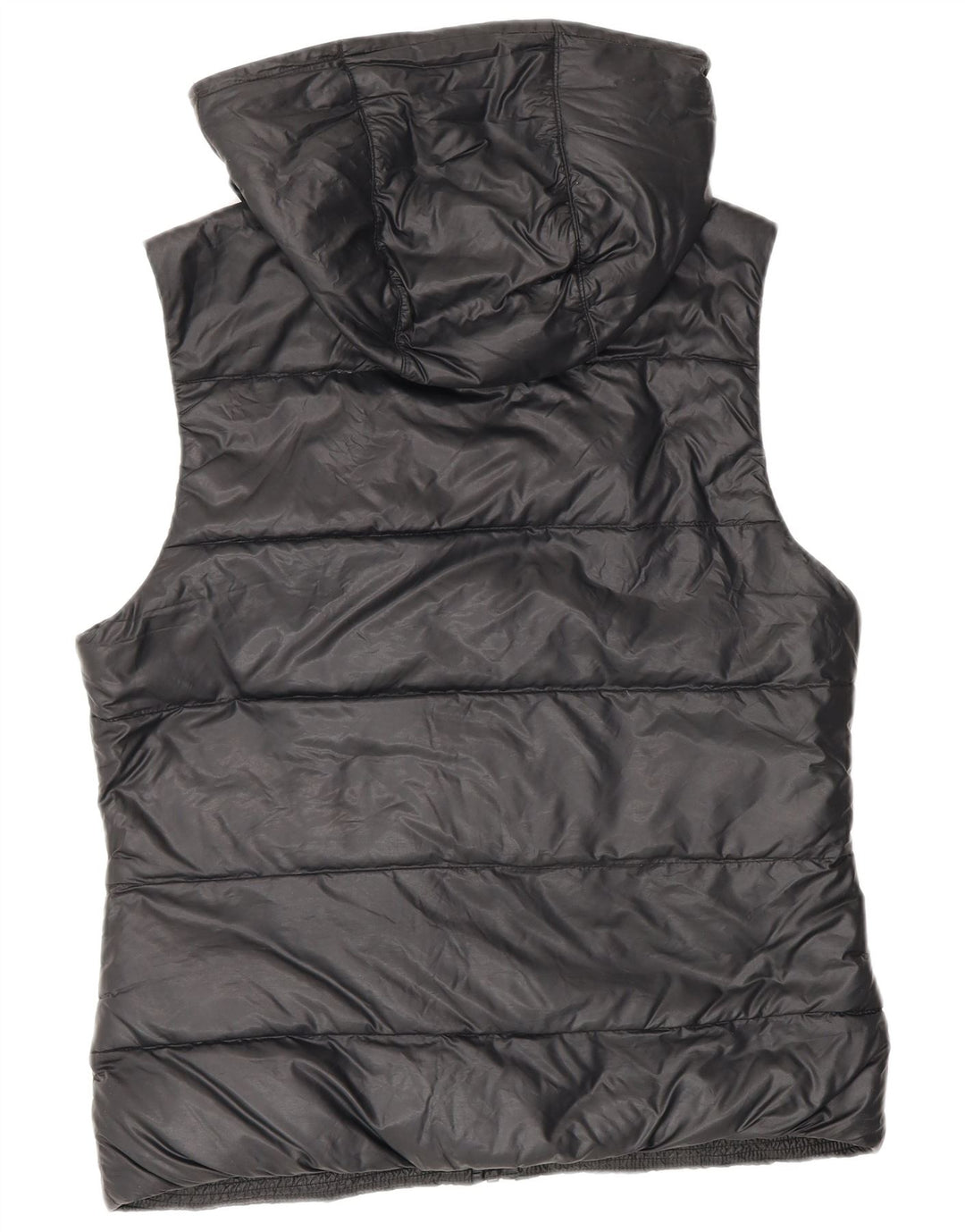 Colete acolchoado com capuz feminino Nike UK 14 médio preto nylon