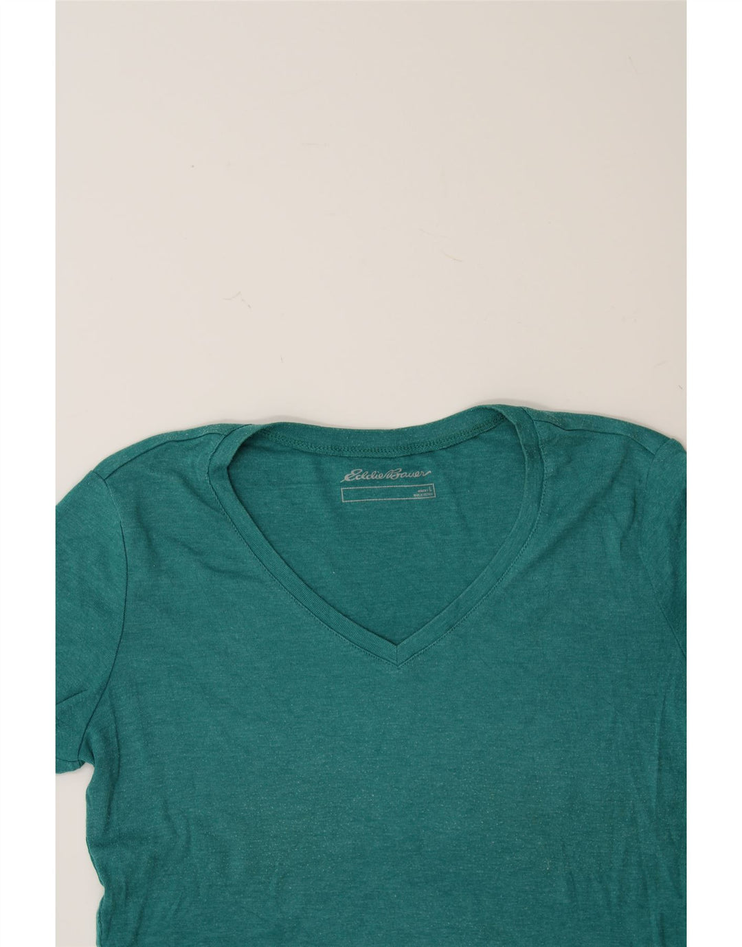 EDDIE BAUER Womens T-Shirt Top UK 16 Large Green Cotton Vintage Eddie Bauer and Second-Hand Eddie Bauer from Messina Hembry 