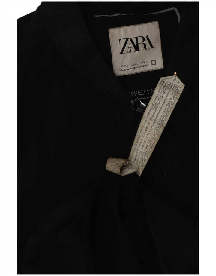 Jaqueta bomber masculina Zara UK 40 grande nylon preto