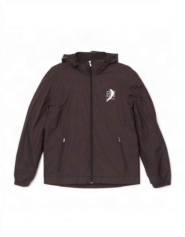 Jaqueta de chuva masculina Puma Graphic com capuz Reino Unido 38 médio preto nylon