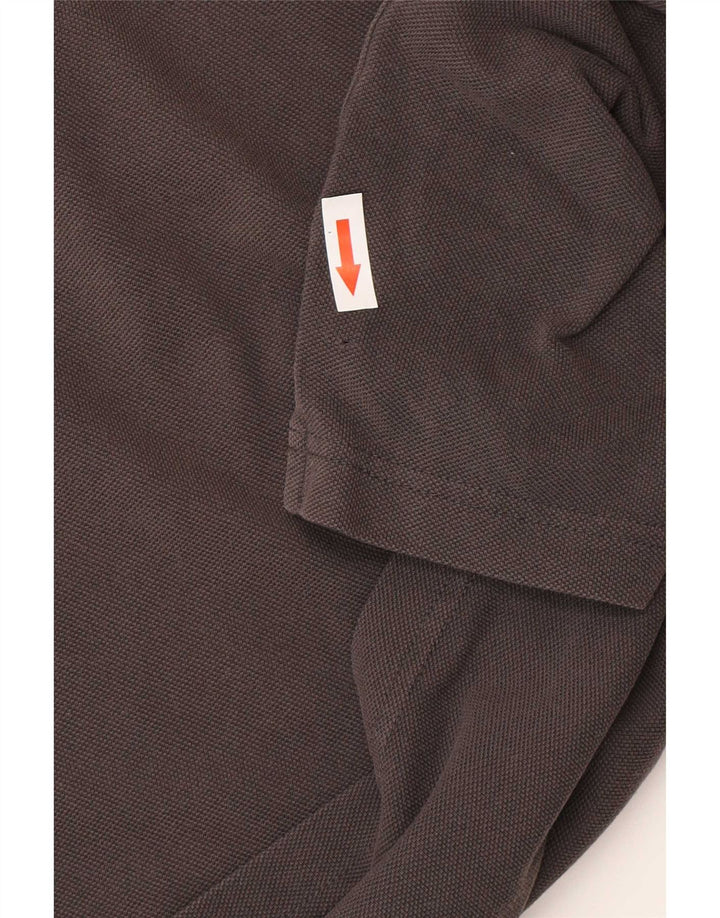 Camisa polo masculina Gant Regular Fit grande algodão cinza