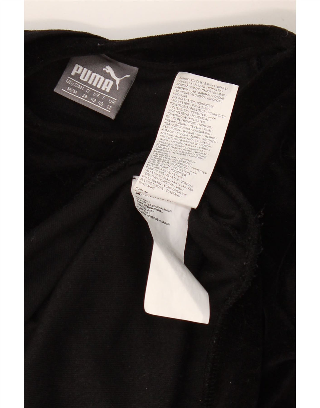 PUMA feminino oversized gráfico moletom jumper UK 12 médio algodão preto