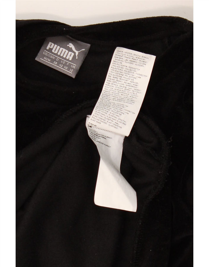 PUMA feminino oversized gráfico moletom jumper UK 12 médio algodão preto