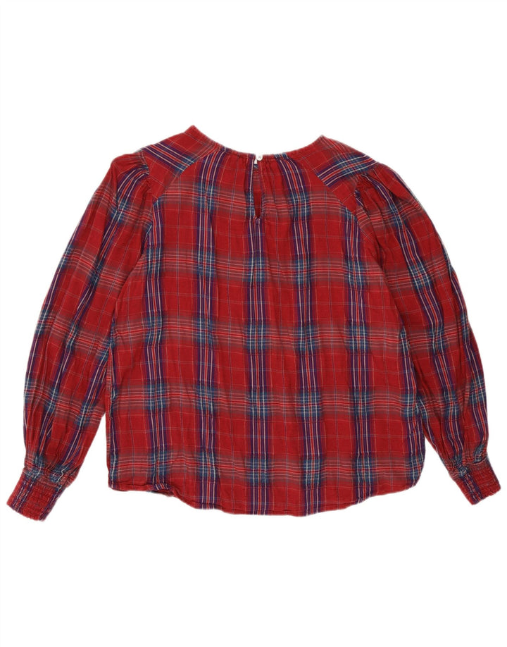 Blusa feminina Desigual UK 16 grande xadrez vermelho