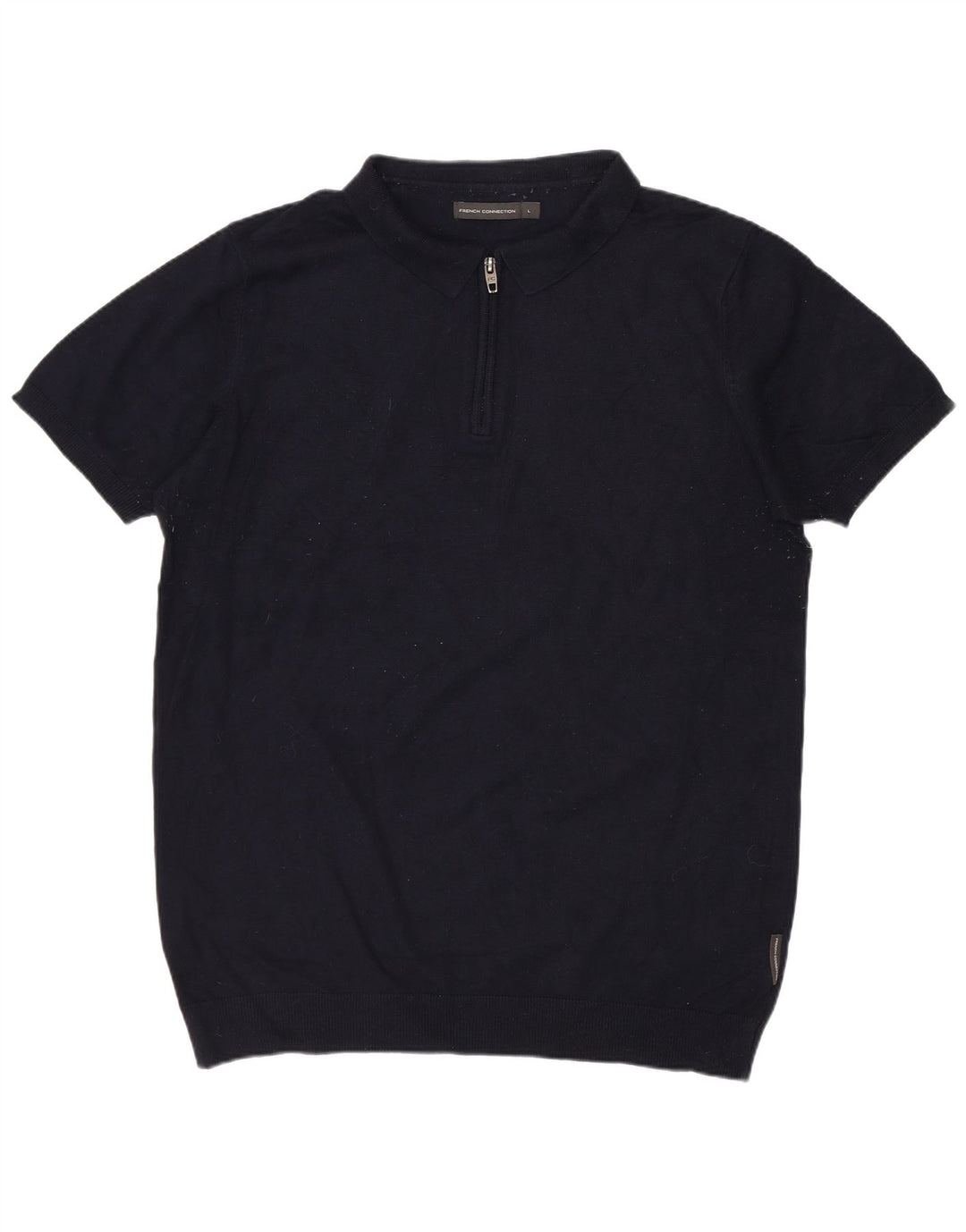 Camisa polo masculina French Connection grande viscose azul marinho