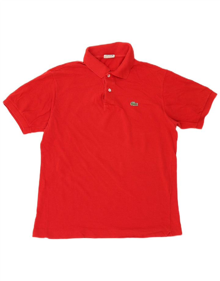 Camisa polo masculina Lacoste tamanho 4 médio algodão vermelho