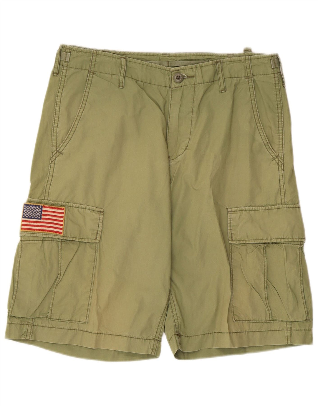 Shorts cargo masculino Ralph Lauren W31 algodão cáqui médio