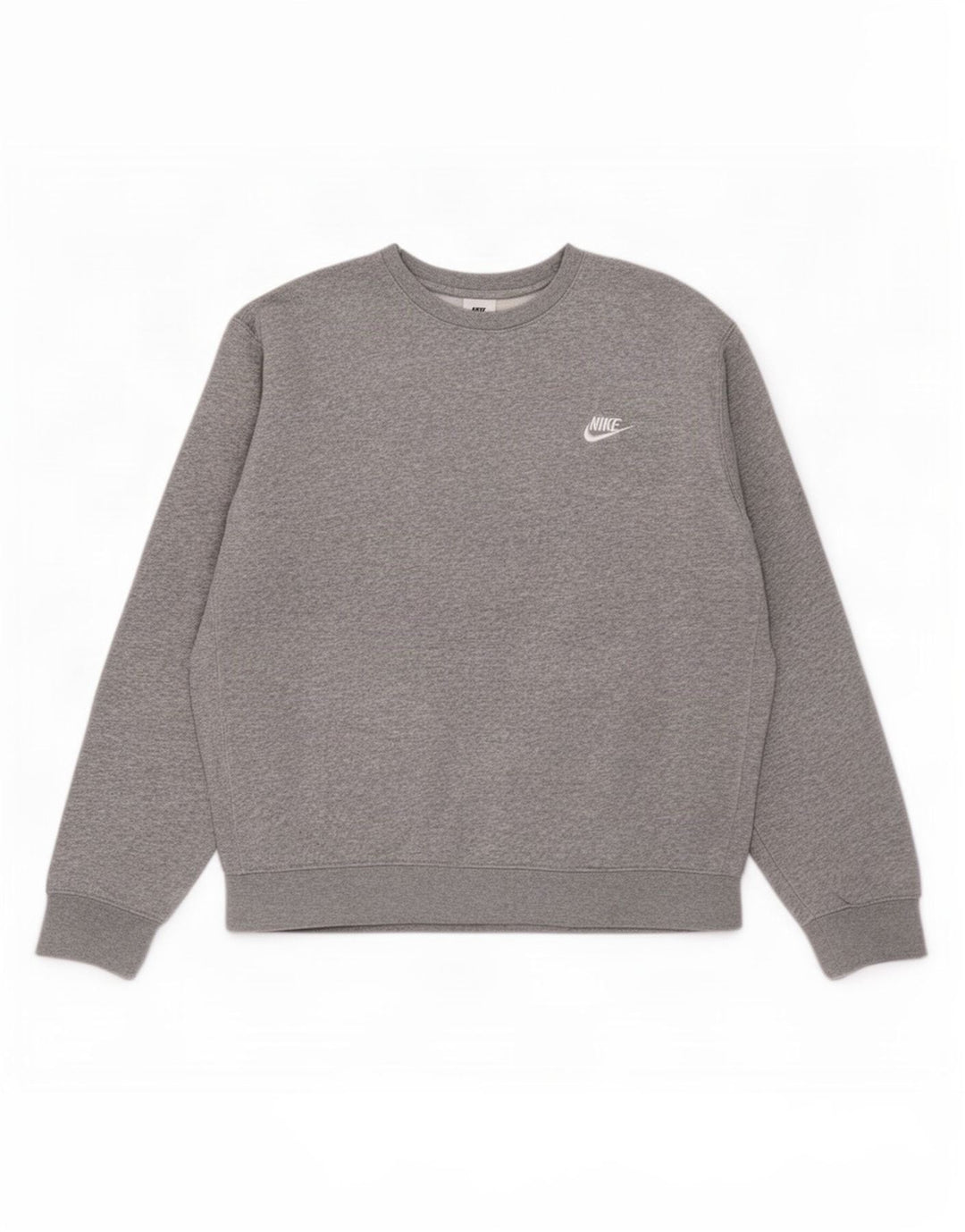 Moletom masculino Nike Jumper cinza médio algodão manchado