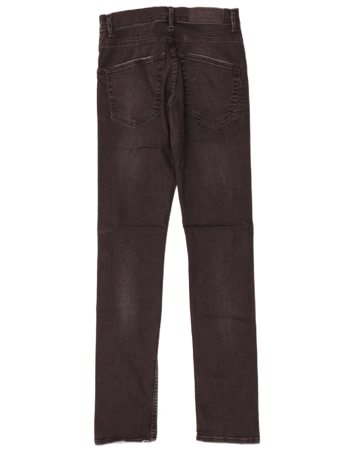Zara Mens Slim Jeans EU 38 Pequeno W30 L33 Algodão Preto