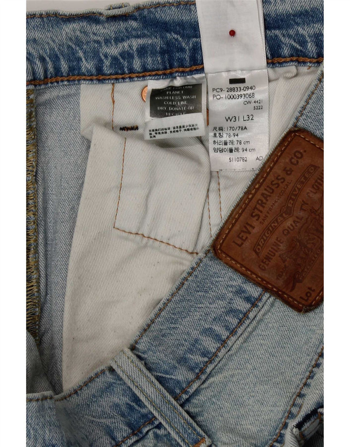 Levi's Mens Slim Jeans W31 L32 Azul Algodão