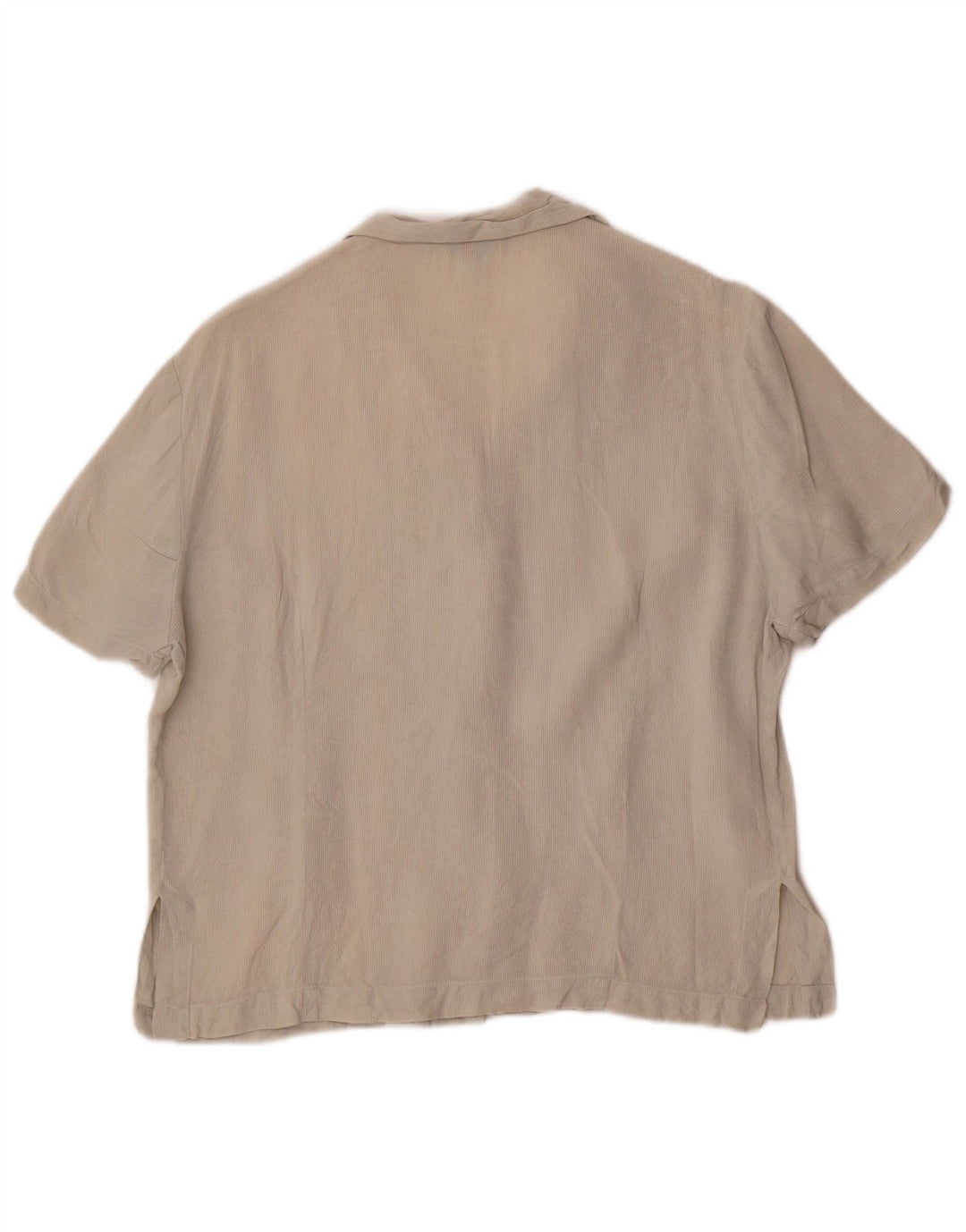 Camisa feminina de manga curta Balloon EU 40 seda bege médio